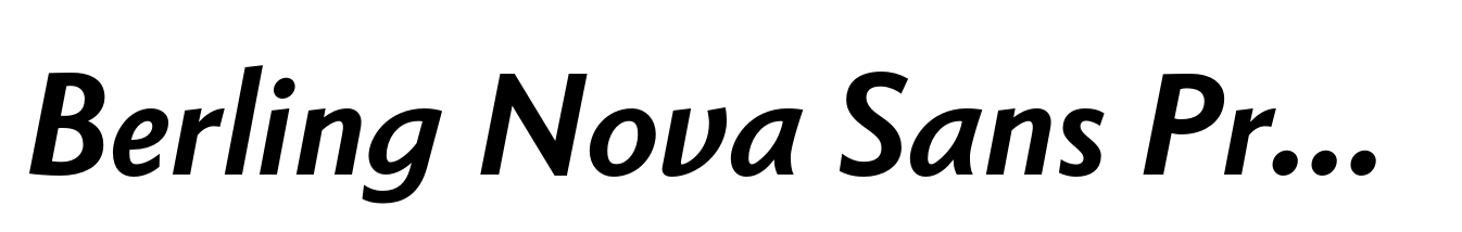 Berling Nova Sans Pro Bold Italic